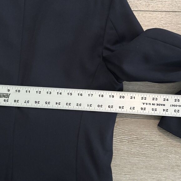 Oscar de la Renta Blazer Jacket Mens 39L Wool Dark Navy Blue Gold Two Button - Picture 11 of 11